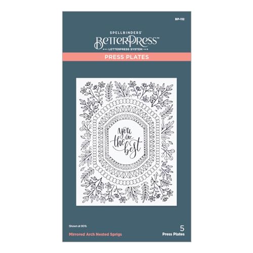 Spellbinders Press Plate From Mirrored Arch Collection-Mirrorred Arch Nested Sprigs Spellbinders Press Plate From Mirrored Arch Collection-Mirrorred Arch Nested Sprigs von Spellbinders