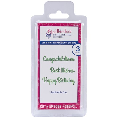 Spellbinders S2-082 Shapeabilities Stanze D-Lites Geburstagsgrüsse, Metal, braun, 18.2 x 10 x 0.2 cm von Spellbinders