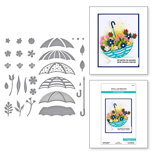 Spellbinders Regenschirm Bloom, grau von Spellbinders