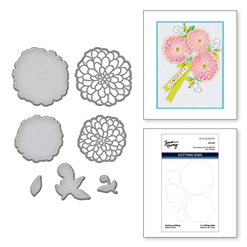 Spellbinders S5-581 Inked Blooms von Simon Hurley Geätzte Stanzschablonen, Metall von Spellbinders