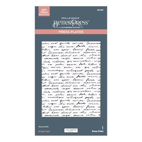 Spellbinders Script Text BetterPress Teller aus der Wildflowers Kollektion von Lisa Horton von Spellbinders