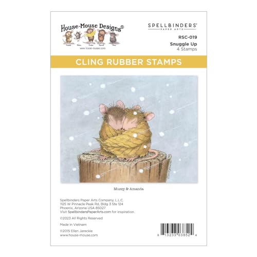Spellbinders Snuggle Up Gummistempel-Set, Rot von Spellbinders