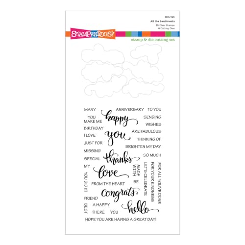 Spellbinders Stampendous SDS-190 All The Sentiments Stempel- und Stanzformen-Set aus der All The Sentiments Kollektion Spellbinders Stampendous SDS-190 All The Sentiments Stempel- und Stanzformen-Set aus der All The Sentiments Kollektion von Spellbinders