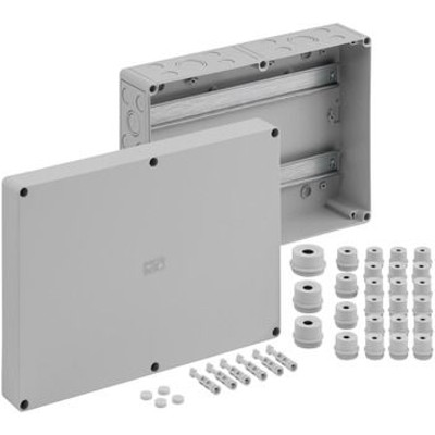 Abzweigkasten IP66 254x360x111mm gr Kst Tragschien Wand/Decke halogenfrei von Spelsberg