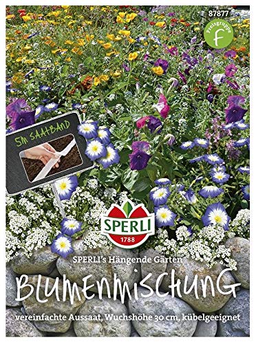 Blumenmischung Hängende Gärten, Saatband von Sperli - Saatgut