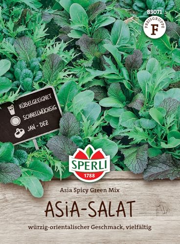 Sperli Premium Asia Salat | Asia Spicy Green Mix | 4 Sorten | Asia Salat Samen | winterhart ganzjährig Sperli Premium Asia Salat | Asia Spicy Green Mix | 4 Sorten | Asia Salat Samen | winterhart ganzjährig von Sperli