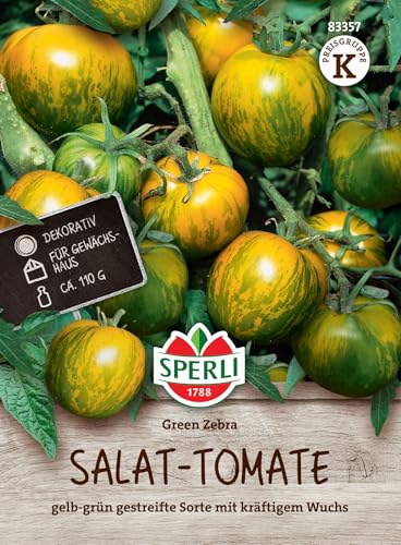 Sperli Salat-Tomatensamen Green Zebra 83357 - dekorativ - für Gewächshaus - gelb- grün gestreift - kräftiger Wuchs - Saatgut, Samen Gemüse, Gemüse Pflanzen Sperli Salat-Tomatensamen Green Zebra 83357 - dekorativ - für Gewächshaus - gelb- grün gestreift - kräftiger Wuchs - Saatgut, Samen Gemüse, Gemüse Pflanzen von Sperli