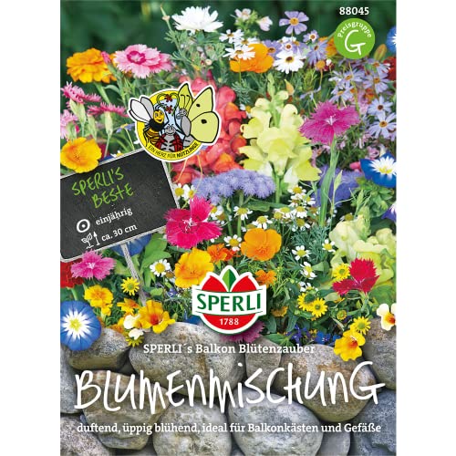 88045 Sperli Premium Blumenmischung Samen Balkon | Balkonblumen Samen Mischung | Blumen Saatgut | Blumen Samen | Wildblumen von Sperli