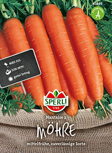 Sperli Premium Möhren Samen Nantaise 2 ; Mittelfrühe zuverlässige Sorte ; 1000 Karotten Samen von Sperli