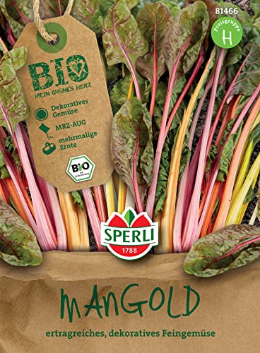 Sperli 81466 BIO Mangold, eignet sich ideal für den Anbau und die Verwendung als Babyleaf, mehrfache Ernten bis zum Spätherbst möglich von Sperli