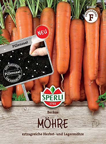 Sperli 81637, Möhre Berkos F1, Pillensaatgut, ertragreiche Herbstmöhre/ Lagermöhre, carotinreich von Sperli