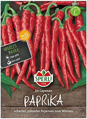 Sperli Premium Paprika Samen De Cayenne ; scharfer, süßer, pikantes Peperoni Saatgut ; Peperoni Samen von Sperli