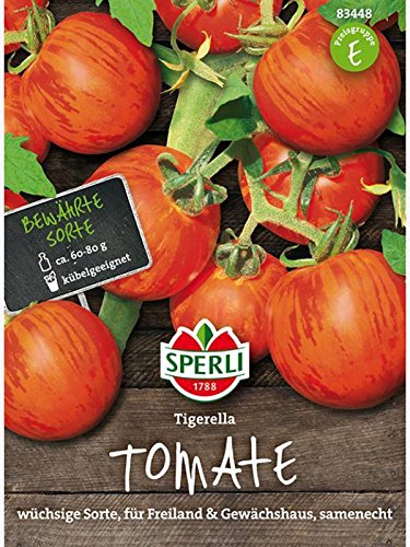 Sperli Gemüsesamen Cocktail-Tomate Tigerella, grün von Sperli