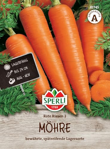 Sperli Möhrensamen Resistent Rote Riesen 2 Große kegelförmige Rüben ; Karotten Samen für ca. 1000 Karotten deal für Rohkost & Suppen, Karottensamen Sperli Möhrensamen Resistent Rote Riesen 2 Große kegelförmige Rüben ; Karotten Samen für ca. 1000 Karotten deal für Rohkost & Suppen, Karottensamen von Sperli