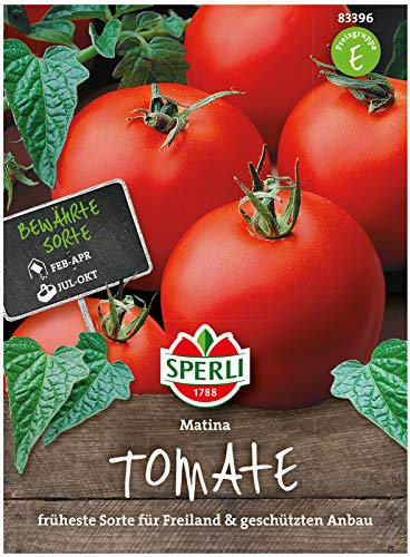 Sperli Premium Tomaten Samen Matina ; sehr frühe und aromatische Tomate ; Tomaten Saatgut von Sperli