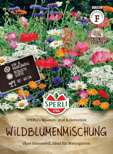Sperli Wildblumensamen-Mischung SPERLI's Blumen- und Kräutermix 88019 | Duftende Blumenwiese | Blumensamen für Nützlinge | Ein- bis Mehrjährige Blumenmischung Sperli Wildblumensamen-Mischung SPERLI's Blumen- und Kräutermix 88019 | Duftende Blumenwiese | Blumensamen für Nützlinge | Ein- bis Mehrjährige Blumenmischung von Sperli