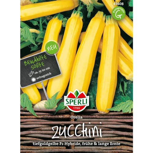 83608 Sperli Premium Zucchini Samen Orelia | Früh | Lange Ernte | Gelbe Zucchini | Zuchini Saatgut | Zucchini Gelb von Sperli