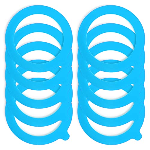 Spesh 10 Stück Silikon Einkochringe Dichtring 68x94 mm für Einmachgläser, Auslaufsicher Einmachringe, Jar Seals Rings (Blau) von Spesh