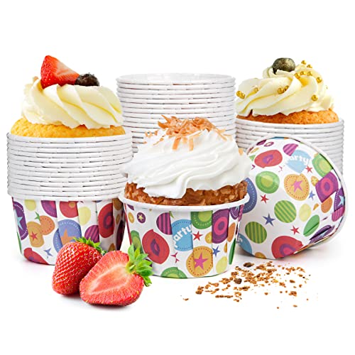 Spesh 50 Stücke Mini Muffins Papierförmchen Einhorn Muffinförmchen Cupcake Formen für Weihnachten, Geburtstagsfeiern, Thanksgiving (Pentagramme und Kreise) von Spesh