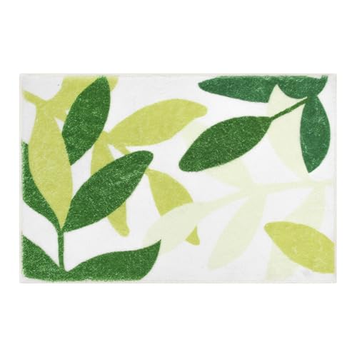 Spesh Badezimmerteppich 40 * 60cm Badematte Mikrofaser Saugfähig Badteppich Badvorleger(Laub) von Spesh