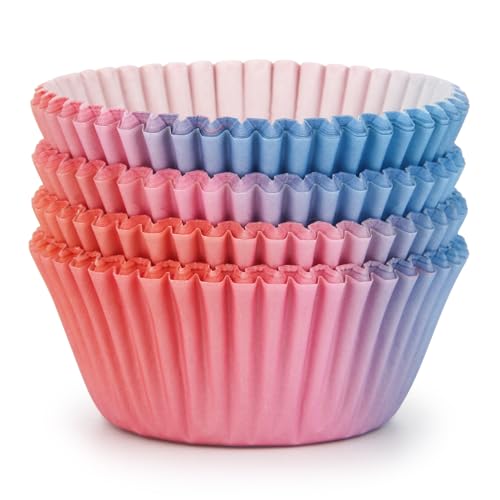 Spesh Muffinförmchen Papier 100 Stück Cupcake Formen Muffin Förmchen Papier für Geburtstag Party Hochzeit(Rosa-Blau) von Spesh