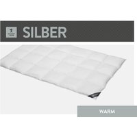SPESSARTTRAUM Daunenbettdecke "Silber", warm, Füllung 100% Daunen, Bezug 100% Baumwolle, (1 St.), hergestellt in Deutschland, allergikerfreundlich von Spessarttraum