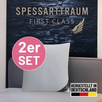 SPESSARTTRAUM Federkissen "FIRST CLASS", Füllung: 100% Federn, Bezug: 100% Baumwolle, (2 St.), Kopfkissen in verschiedenen Größen erhältlich, im Set günstiger von Spessarttraum