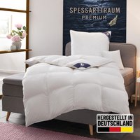 SPESSARTTRAUM Gänsedaunenbettdecke "Premium****, hergestellt in Deutschland, Bettdecken für Sommer, Winter", warm, Füllung 100% Gänsedaunen, Bezug 100% Baumwolle, (1 St.) von Spessarttraum