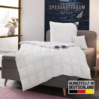 SPESSARTTRAUM Daunenbettdecke "Arosa Bettdecke min 135x200 cm & weitere Größen", extraleicht, Füllung 90% Daunen & 10% Federn, Bezug 100% Baumwolle, (1 St.), Bettdecke Winter, Sommer, Made in Germany von Spessarttraum