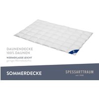 SPESSARTTRAUM Daunenbettdecke "Laax Bettdecke 135x200, 155x220 cm und viele weitere Größen", leicht, Füllung 100% Daunen, Bezug 100% Baumwolle, (1 St.), Bettdecken Ganzjahresbettdecke, Winter, Sommer von Spessarttraum