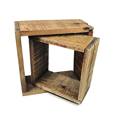 Spetebo 2er Set Deko Holz Würfel - 23/28 cm - Tischdeko Wanddeko Regal Spetebo 2er Set Deko Holz Würfel - 23/28 cm - Tischdeko Wanddeko Regal von Spetebo