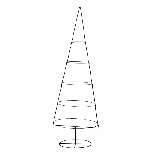 Deko Aufsteller für Zierschmuck - 150 cm / 5 Ebenen - Deko Weihnachtsbaum Tanne braun Tannenbaum für Weihnachtskugeln von Spetebo