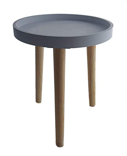 Spetebo Deko Holz Tisch 36x30 cm - grau - Kleiner Beistelltisch Couchtisch Sofatisch von Spetebo