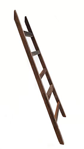 Deko Leiter 100cm - Vintage - Altes Holz Deko Element Wand Dekoration Handtuchhalter Retro Holzleiter von Spetebo