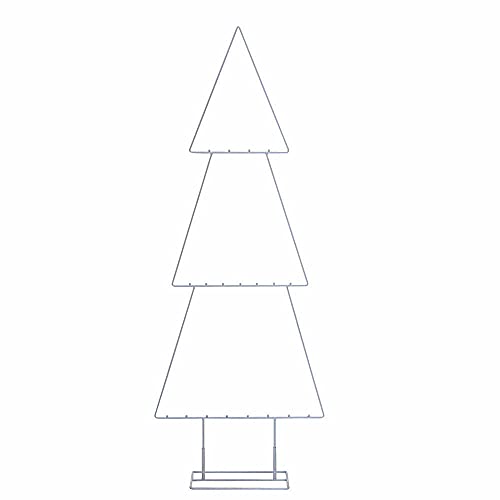 Spetebo Deko Metall Aufsteller für Zierschmuck - 111 cm/weiß - Weihnachtsbaum Tannenbaum für Weihnachtsschmuck von Spetebo