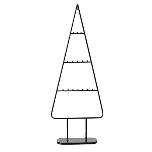 Spetebo Design Metall Tannenbaum für Zierschmuck - 111 cm - Deko Weihnachtsbaum schwarz - Weihnachts Ständer für Zierschmuck und Christbaumkugeln von Spetebo