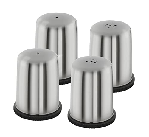 Edelstahl Salz und Pfeffer Streuer Set - 4er Pack - Mini Gewürzbehälter für den Tisch - Gewürz Dose Behälter rund klein 2x 2er Set Edelstahl Salz und Pfeffer Streuer Set - 4er Pack - Mini Gewürzbehälter für den Tisch - Gewürz Dose Behälter rund klein 2x 2er Set von Spetebo