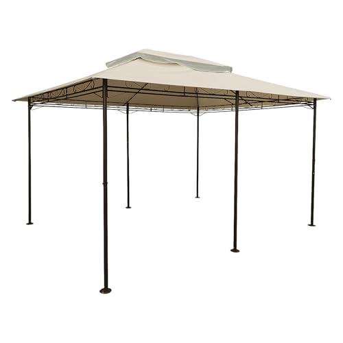 Ersatzdach für Pavillon Cape Town 4x3m - wasserdicht - in 3 Farben - Pavillondach mit PVC Beschichtung (Beige) von Spetebo