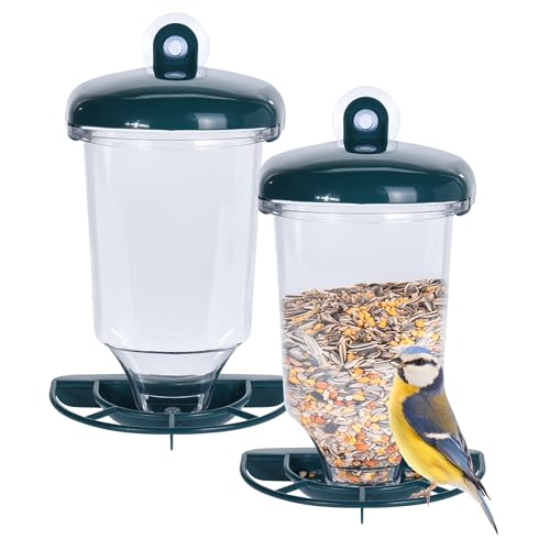 Fenster Futterhäuschen für Vögel 22 x 14 cm - 2er Set - Transparentes Vogelhäuschen mit Saugnäpfen - Vogel Futterstation Futterhaus Futterstelle Futterspender zum Befestigen an Glasscheiben Fenster Futterhäuschen für Vögel 22 x 14 cm - 2er Set - Transparentes Vogelhäuschen mit Saugnäpfen - Vogel Futterstation Futterhaus Futterstelle Futterspender zum Befestigen an Glasscheiben von Spetebo