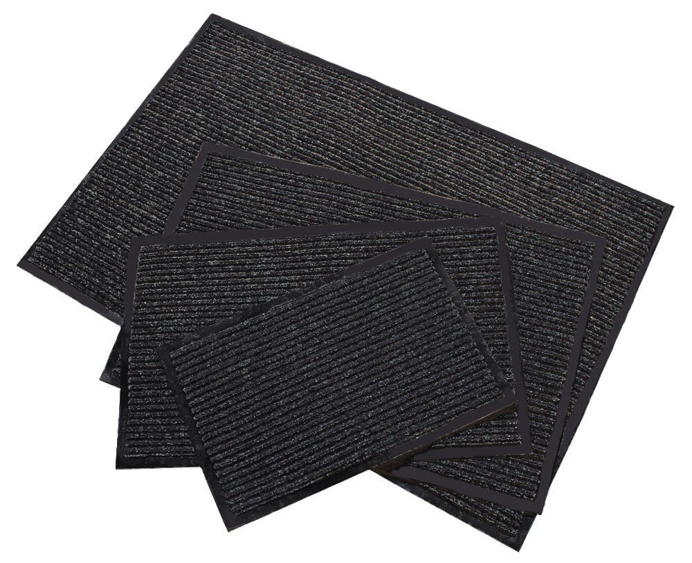 Fußmatte Schmutzfangmatte in schwarz - 90 x 60 cm, Spetebo, rechteckig, Höhe: 10 mm, Türmatte für Innen und Außen von Spetebo