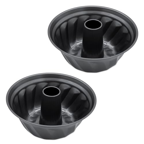 Gugelhupfform rund 26 cm dunkelgrau PFOA-frei - 2er Set - Napfkuchen Backform mit Antihaft-Beschichtung - Kuchenform Backzubehör Topfkuchen Guglhupf Form zum Backen 230° hitzebeständig auslaufsicher Gugelhupfform rund 26 cm dunkelgrau PFOA-frei - 2er Set - Napfkuchen Backform mit Antihaft-Beschichtung - Kuchenform Backzubehör Topfkuchen Guglhupf Form zum Backen 230° hitzebeständig auslaufsicher von Spetebo