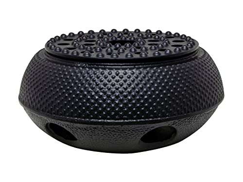 Gusseisen Stövchen massiv schwarz - 13,5 cm - Teewärmer nach japanischer Art - Tee Kanne Tasse Wärmer Untersetzer Heizung von Spetebo