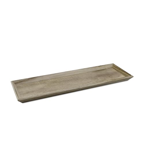 Holz Deko Tablett rechteckig groß - 57 x 19 cm - Kerzentablett Natur mit schrägem Rand - Tisch Deko Servier Kerzen Brett Weihnachten von Spetebo
