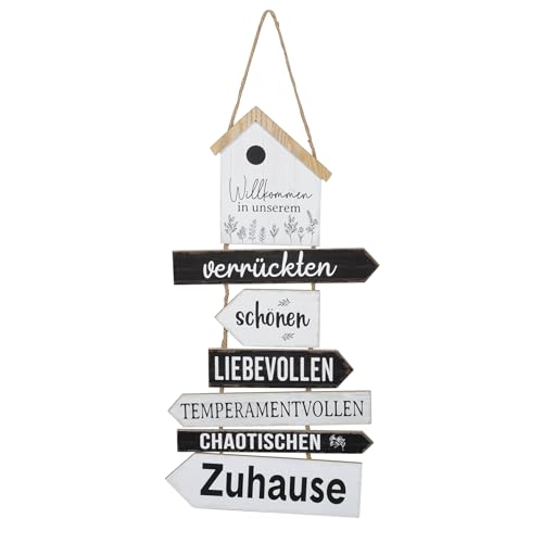Holz Wandschild Willkommen in unserem Zuhause - 70 x 25 cm - Deko Plankenschild zum aufhängen - Wand Holzschild mit Spruch zum Aufhängen Holz Wandschild Willkommen in unserem Zuhause - 70 x 25 cm - Deko Plankenschild zum aufhängen - Wand Holzschild mit Spruch zum Aufhängen von Spetebo