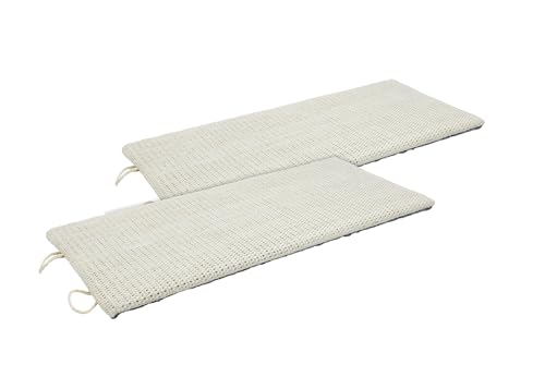 Katzen Kratzbrett klein mit 2 verschiedenen Seiten 50 x 22 cm - 2er Set - Sisal und Plüsch Kratzecke zum Legen oder Hängen - Wand Kratzmatte Kratzbaum von Spetebo