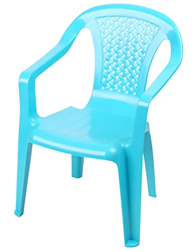 Kinder Gartenstuhl aus Kunststoff - blau - Robuster Stapelstuhl für Kleinkinder - Monoblock Stuhl Kinderstuhl Spielstuhl Sitz Möbel stapelbar für Außen von Spetebo