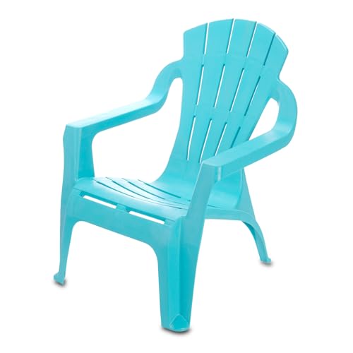 Kinder Lounge Gartenstuhl aus Kunststoff - blau - Robuster Garten Loungesessel für Kleinkinder - Monoblock Stuhl Kinderstuhl Spielstuhl Sitz Möbel stapelbar von Spetebo