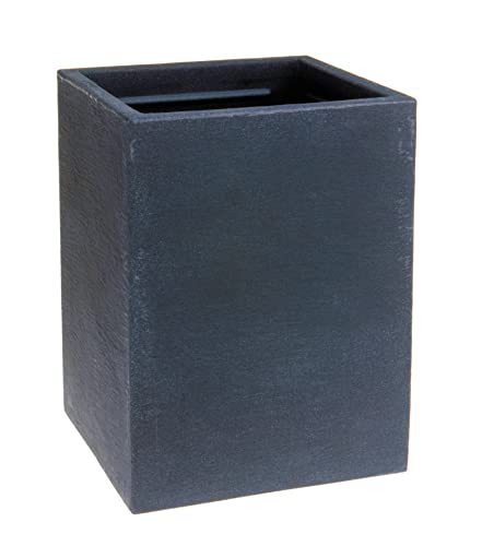 Spetebo Kunststoff Pflanzkübel anthrazit - 40 cm/eckig - Übertopf Blumenkübel Pflanzkasten Pflanzsäule von Spetebo