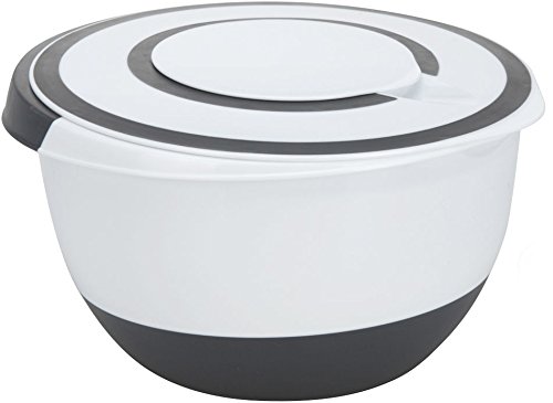 Spetebo Kunststoff Rührschüssel mit Spritzschutz Deckel - 5 Liter - Salatschüssel mit Rühröffnung - Schale mit Antirutsch Boden spülmaschinenfest Spetebo Kunststoff Rührschüssel mit Spritzschutz Deckel - 5 Liter - Salatschüssel mit Rühröffnung - Schale mit Antirutsch Boden spülmaschinenfest von Spetebo