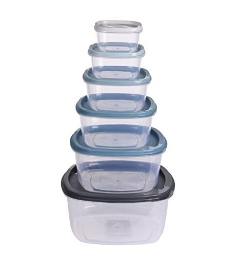 Kunststoff Vorratsdose mit Deckel - 6er Set / 225 ml-3200 ml - stapelbare Frischhaltebox - Behälter spülmaschinenfest gefriergeeignet mikrowellengeeignet Kunststoff Vorratsdose mit Deckel - 6er Set / 225 ml-3200 ml - stapelbare Frischhaltebox - Behälter spülmaschinenfest gefriergeeignet mikrowellengeeignet von Spetebo